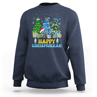Christmas Hanukkah Sweatshirt Merry Christmukkah Jewish Christmas Trees Chanukah Hanukkah - Wonder Print Shop