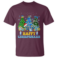 Christmas Hanukkah T Shirt Merry Christmukkah Jewish Christmas Trees Chanukah Hanukkah - Wonder Print Shop