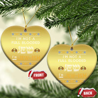 Funny Jewish Christmas Ornament I'm Not Full Blooded Jew I'm Jewish Chanukah Ugly Sweater Hanukkah - Wonder Print Shop
