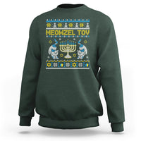 Hanukkah Cat Sweatshirt Meowzel Tov Funny Chanukah Jewish Cat Owner Ugly Hanukkah - Wonder Print Shop