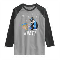 Funny Hanukkah Cat Raglan Shirt What Hanukcat Chanukah Jewish Festival