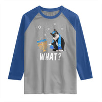Funny Hanukkah Cat Raglan Shirt What Hanukcat Chanukah Jewish Festival
