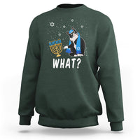 Hanukkah Cat Sweatshirt What Hanukkah Cat Funny Chanukah Jewish Women Girls Kids - Wonder Print Shop