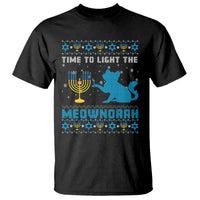 Hanukkah Cat T Shirt Light The Meownorah Jewish Hanukkah Cat Menorah Chanukah - Wonder Print Shop