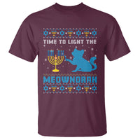 Hanukkah Cat T Shirt Light The Meownorah Jewish Hanukkah Cat Menorah Chanukah - Wonder Print Shop
