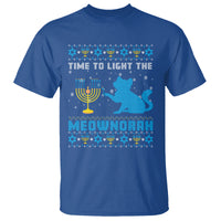 Hanukkah Cat T Shirt Light The Meownorah Jewish Hanukkah Cat Menorah Chanukah - Wonder Print Shop