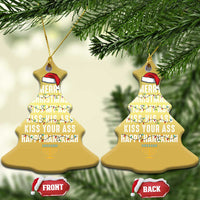 Merry Christmas Kiss My Ass His Ass Your Ass Happy Hanukkah Christmas Ornament - Wonder Print Shop
