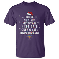 Merry Christmas Kiss My Ass His Ass Your Ass Happy Hanukkah T Shirt - Wonder Print Shop