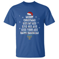 Merry Christmas Kiss My Ass His Ass Your Ass Happy Hanukkah T Shirt - Wonder Print Shop