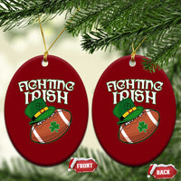 Fighting Irish Ceramic Ornament Football Shamrock St Patricks Spirit Classic Vintage - Wonder Print Shop