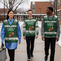 Fighting Irish V-Neck Knit Sweater Vest Football Shamrock St Patricks Spirit Classic Vintage - Wonder Print Shop