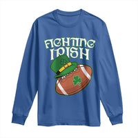 Fighting Irish Long Sleeve Shirt Football Shamrock St Patricks Spirit Classic Vintage