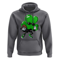 St Patricks Day Shamrock Playing Football Hoodie Cute Gift for Sports Lovers