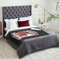 Indiana Pride Football Lover Throw Blanket Retro IN for Sport Fans