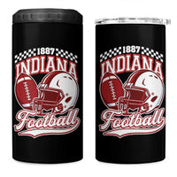 Indiana Pride Football Lover 4 in 1 Can Cooler Tumbler Retro IN for Sport Fans