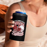 Indiana Pride Football Lover 4 in 1 Can Cooler Tumbler Retro IN for Sport Fans