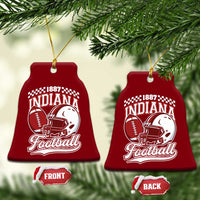 Indiana Pride Football Lover Ceramic Ornament Retro IN for Sport Fans