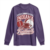 Indiana Pride Football Lover Long Sleeve Shirt Retro IN for Sport Fans