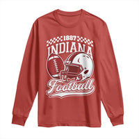 Indiana Pride Football Lover Long Sleeve Shirt Retro IN for Sport Fans