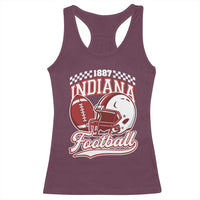 Indiana Pride Football Lover Racerback Tank Top Retro IN for Sport Fans