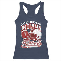 Indiana Pride Football Lover Racerback Tank Top Retro IN for Sport Fans