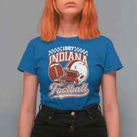 Indiana Pride Football Lover T Shirt For Women Retro IN for Sport Fans