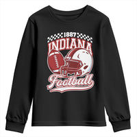 Indiana Pride Football Lover Youth Sweatshirt Retro IN for Sport Fans