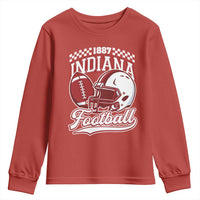 Indiana Pride Football Lover Youth Sweatshirt Retro IN for Sport Fans