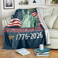 250 Years Semiquincentennial 1776 2026 Throw Blanket Statue of Liberty Patriotic Celebration