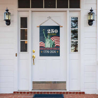 250 Years Semiquincentennial 1776 2026 Garden Flag Statue of Liberty Patriotic Celebration