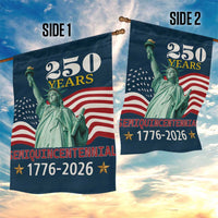 250 Years Semiquincentennial 1776 2026 Garden Flag Statue of Liberty Patriotic Celebration