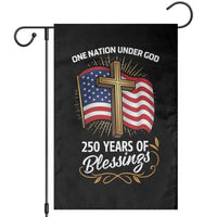 One Nation Under God USA 250th Anniversary Garden Flag 250 Years of Blessings 1776 2026 Patriotic Faith