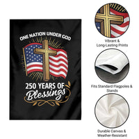 One Nation Under God USA 250th Anniversary Garden Flag 250 Years of Blessings 1776 2026 Patriotic Faith