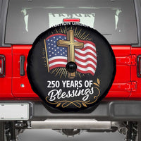 One Nation Under God USA 250th Anniversary Spare Tire Cover 250 Years of Blessings 1776 2026 Patriotic Faith