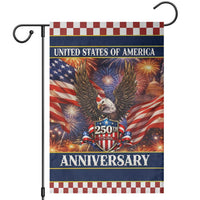 United States of America 250th Anniversary Garden Flag USA 1776 2026 Patriotic Eagle Fireworks