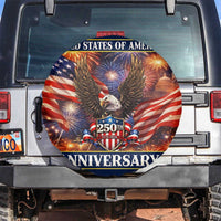 United States of America 250th Anniversary Spare Tire Cover USA 1776 2026 Patriotic Eagle Fireworks
