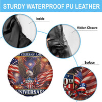 United States of America 250th Anniversary Spare Tire Cover USA 1776 2026 Patriotic Eagle Fireworks
