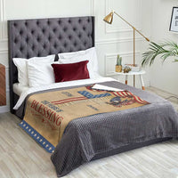 God Family Country 250 Years of Blessing Vintage Throw Blanket 1776 2026 Patriotic Faith and Freedom