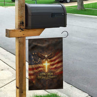 1776-2026 US 250 Years of Freedom Garden Flag Patriotic Betsy Ross Flag Cross Bald Eagle Semiquincentennial Gift