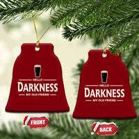 Hello Darkness My Old Friend Funny Stout Beer Lover Ceramic Ornament Craft Brew Fans