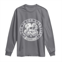 Lucky Is For Heretics Skull Shamrock Long Sleeve Shirt Proverbs 16:33 Christian St Patricks Day Statement