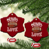 The Only Thing More Powerful Than Hate Is Love Football Patriotic Ceramic Ornament Together We Are America Unity Bunny Inspirational Quote