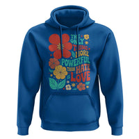 The Only Thing More Powerful Than Hate Is Love Hoodie Retro Floral Boho Bunny Inspirational Statement