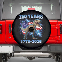Funny Patriotic Dino Rex 250 Years 1776 2026 Spare Tire Cover Dinosaur USA Flag America 250th Anniversary Celebration