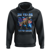 Funny Patriotic Dino Rex 250 Years 1776 2026 Hoodie Dinosaur USA Flag America 250th Anniversary Celebration