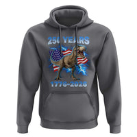 Funny Patriotic Dino Rex 250 Years 1776 2026 Hoodie Dinosaur USA Flag America 250th Anniversary Celebration
