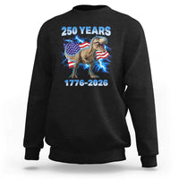 Funny Patriotic Dino Rex 250 Years 1776 2026 Sweatshirt Dinosaur USA Flag America 250th Anniversary Celebration