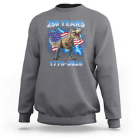 Funny Patriotic Dino Rex 250 Years 1776 2026 Sweatshirt Dinosaur USA Flag America 250th Anniversary Celebration