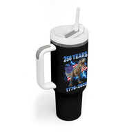 Funny Patriotic Dino Rex 250 Years 1776 2026 Tumbler With Handle Dinosaur USA Flag America 250th Anniversary Celebration