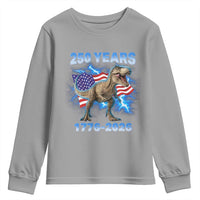 Funny Patriotic Dino Rex 250 Years 1776 2026 Youth Sweatshirt Dinosaur USA Flag America 250th Anniversary Celebration